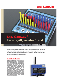 Easy Gateway&reg; Fernzugriff, neuster Stand