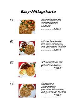 Easy Mittagsmen&uuml;