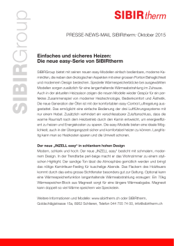 Einfaches und sicheres Heizen: Die neue easy