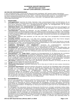 SAP Cloud General Terms and Conditions (Direct