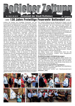 130 Jahre Freiwillige Feuerwehr Bottendorf