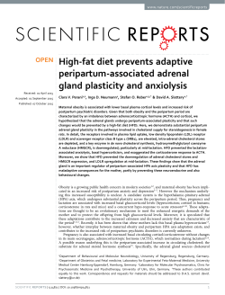 High-fat diet prevents adaptive peripartum