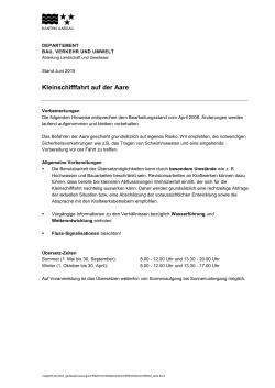 Kleinschifffahrt auf der Aare (PDF, 5 Seiten, 60 KB)