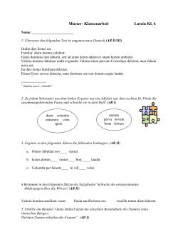 Muster- Klassenarbeit Latein Kl. 6