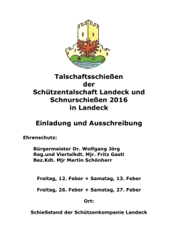 Einladung und Ausschreibung - Bund der Tiroler Schützenkompanien
