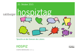 Folder Hospiztag 2015 - HOSPIZ BEWEGUNG Salzburg