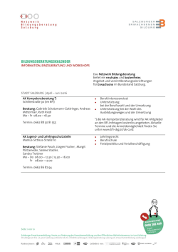 Stadt - Netzwerk Bildungsberatung Salzburg