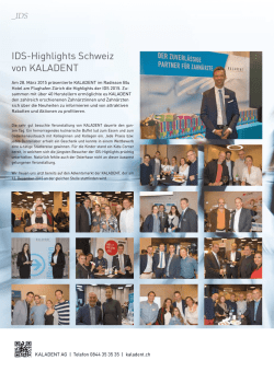 IDS-Highlights Schweiz von KALADENT