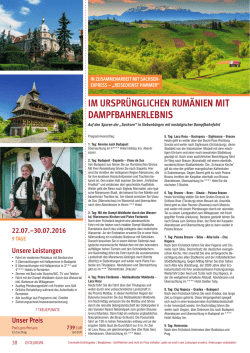 im urspr&uuml;nglichen rum&auml;nien mit dampfbahnerlebnis