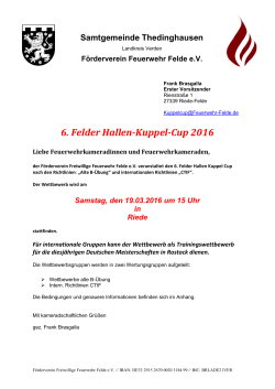 6. Felder Hallen-Kuppel-Cup 2016