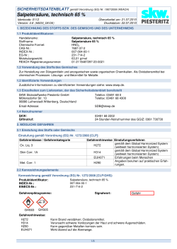 Salpetersäure, technisch 65 % - SKW Stickstoffwerke Piesteritz GmbH