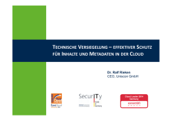 Ralf Rieken - Technische Versiegelung