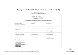 Organigramm der Geschäftsstelle