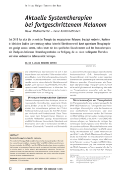 Aktuelle Systemtherapien bei fortgeschrittenem Melanom