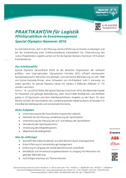 PRAKTIKANT/IN für Logistik - Der Deutsche Olympische Sportbund