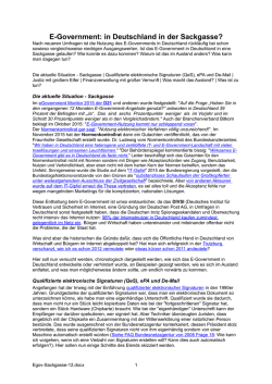 E-Government: in Deutschland in der Sackgasse?
