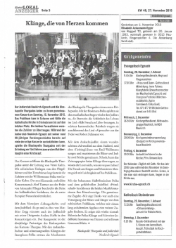 Pressebericht Konzert in der Kirche 2015