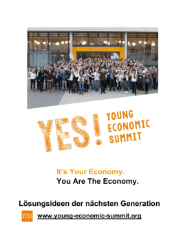 It`s Your Economy. You Are The Economy. L&ouml;sungsideen der