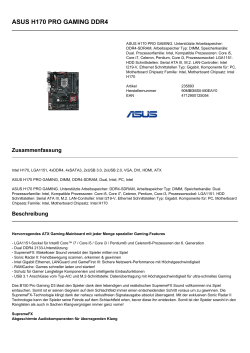 ASUS H170 PRO GAMING DDR4