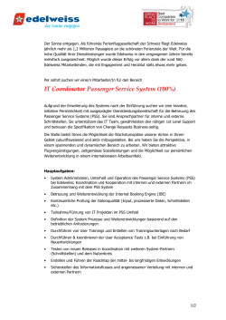 IT Coordinator Passenger Service System (100%)