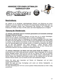 Jo&euml;lette, Gebrauchsanleitung