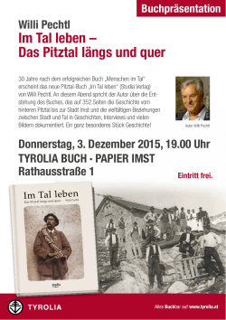 im Tal leben &ndash; Das Pitztal l&auml;ngs und quer