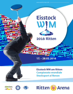 Eisstock Weltmeisterschaft vom 17. bis 28.02.2016 in Ritten
