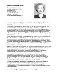 Dipl.-Psychologin Agnes Joester Management Development