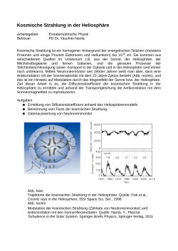 Kosmische Strahlung in der Heliosphäre