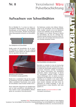 Nr. 8 Aufwachsen von Schwei&szlig;n&auml;hten
