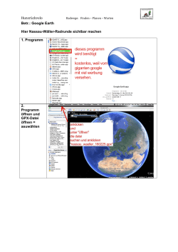 GPX-Code z. B. bei GoogleEarth