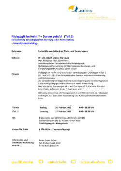 Paedagogik im Heim - Diakonische Jugendhilfe Region Heilbronn
