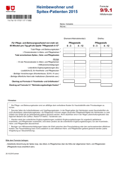 Heim- und Pflegekosten 2015