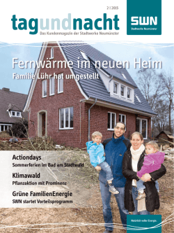 Fernw&auml;rme im neuen Heim - SWN Stadtwerke Neum&uuml;nster
