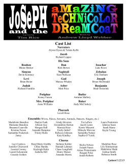 Cast List - St. Mary`s County