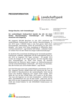 Jahresr&uuml;ckblick 2015 - Landschaftspark Duisburg-Nord