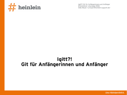 Igitt?! Git f&uuml;r Anf&auml;ngerinnen und Anf&auml;nger