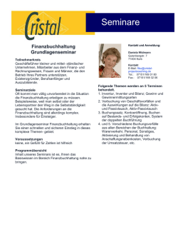 Fibu f&uuml;r Anf&auml;nger - Cristal Projectcoaching