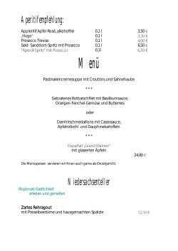 Speisekarte - Wardenburger Hof