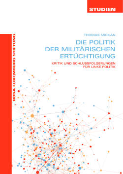 die politik der militärischen ertüchtigung - Rosa-Luxemburg