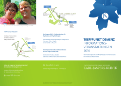 KJK Flyer Treffpunkt Demenz 2016 - Karl-Jaspers
