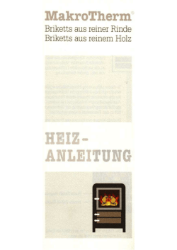 Heizanleitung Holzbriketts - Content