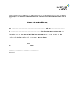 Einverständniserklärung