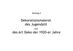 Dekorationsmalerei des Jugendstil des Art Deko der 1920