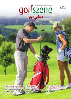 Golf Szene Ausgabe 2 2015 - ALLG&Auml;UER SPORT REPORT