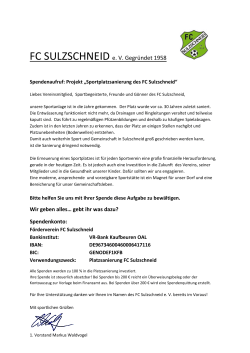 FC SULZSCHNEID e. V. Gegründet 1958