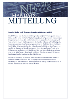 Hengeler Mueller berät Viessmann Group bei Joint Venture mit BMW