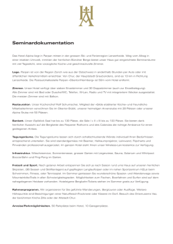 Seminardokumentation - Hotel Alpina Parpan