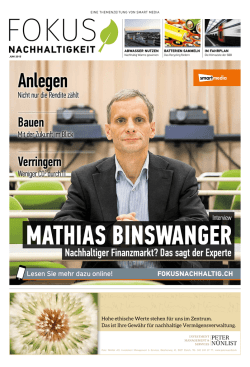 Bauen Verringern - Swiss Sustainable Finance