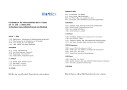 Pr&auml;sentation der Jahresarbeiten der 8. Klasse am 11. und 12. M&auml;rz